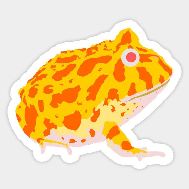 Albino Pacman frog Sticker by stargatedalek